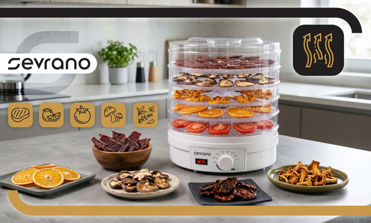 Maisto džiovyklė „Sevrano Dehydryxx“, 600 W, 5 lentynos – nuotrauka 6