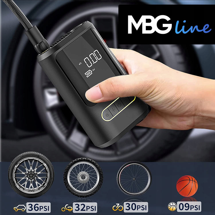Belaidis automobilinis kompresorius „MBG Line 8466 Pro“ su nešiojamuoju krovikliu