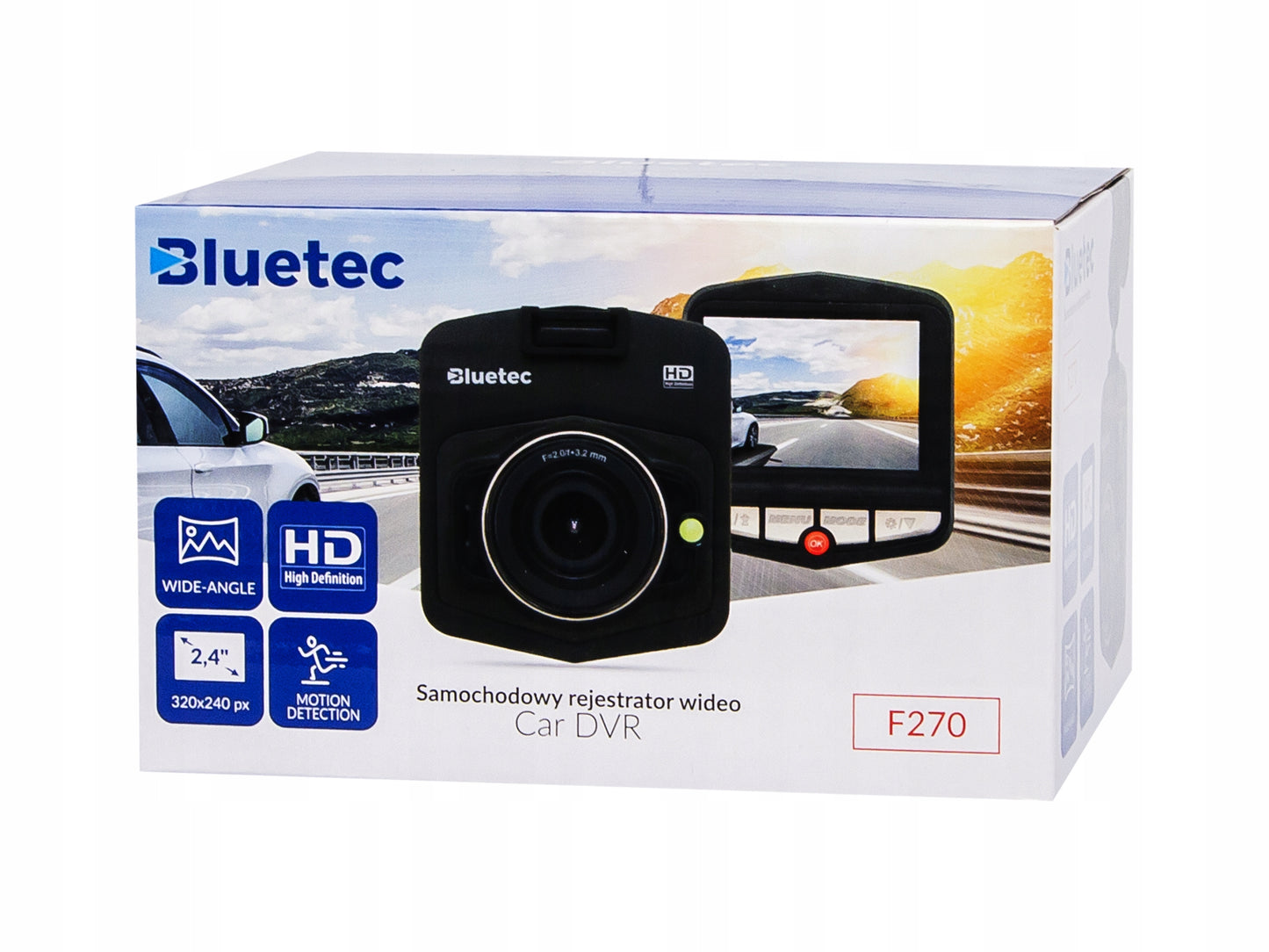 Automobilinis vaizdo registratorius Bluetec Blackbox F270 – Full HD, 140° kampas, naktinis režimas
