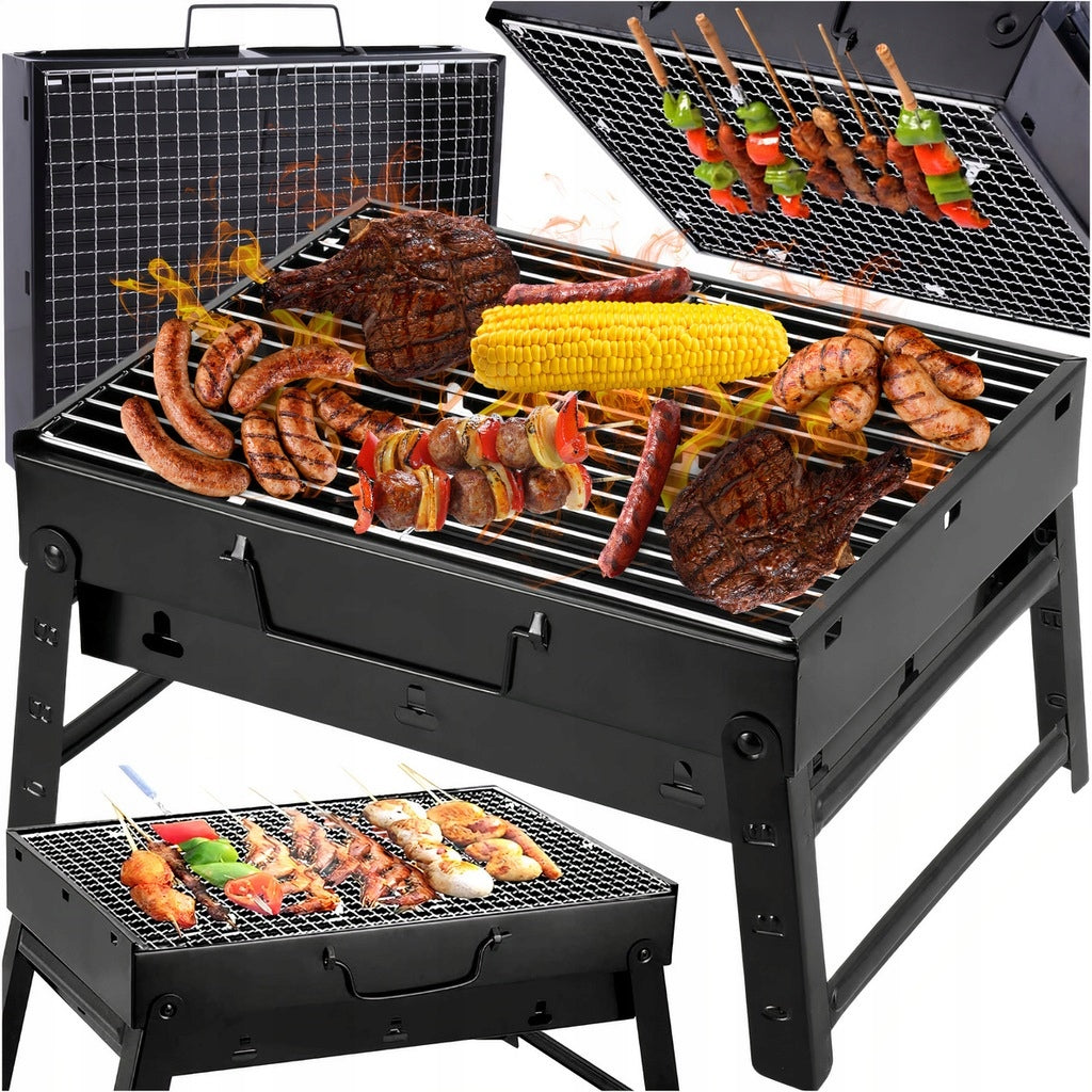 Sulankstomas turistinis anglinis grilis – patogus sprendimas bet kuriai išvykai BBQ