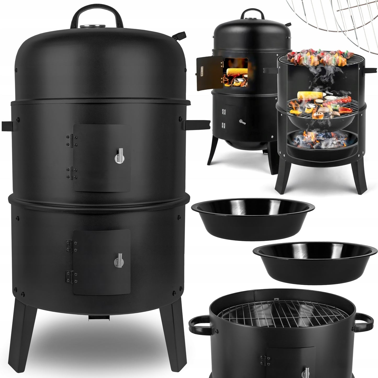 Sodo grilis – rūkymo krosnelė 3in1 su termometru | Curron SmokeHouse GM8000