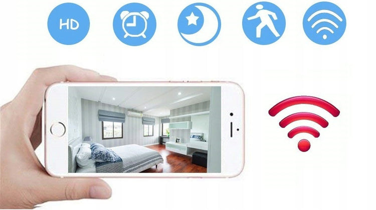 Laikrodis su integruota Wi-Fi kamera, Full HD