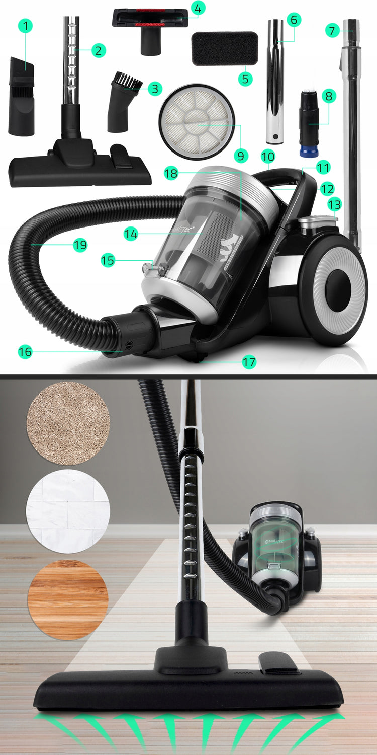 Dulkių siurblys „Maltec Turbo Cyclone Pro-4000W“ – nuotrauka 10