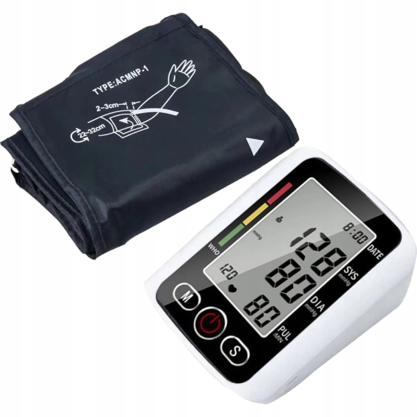 Elektroninis žastinis kraujospūdžio matuoklis BW-750b+ su LCD ekranu ir matavimų atmintimi (22–32 cm)