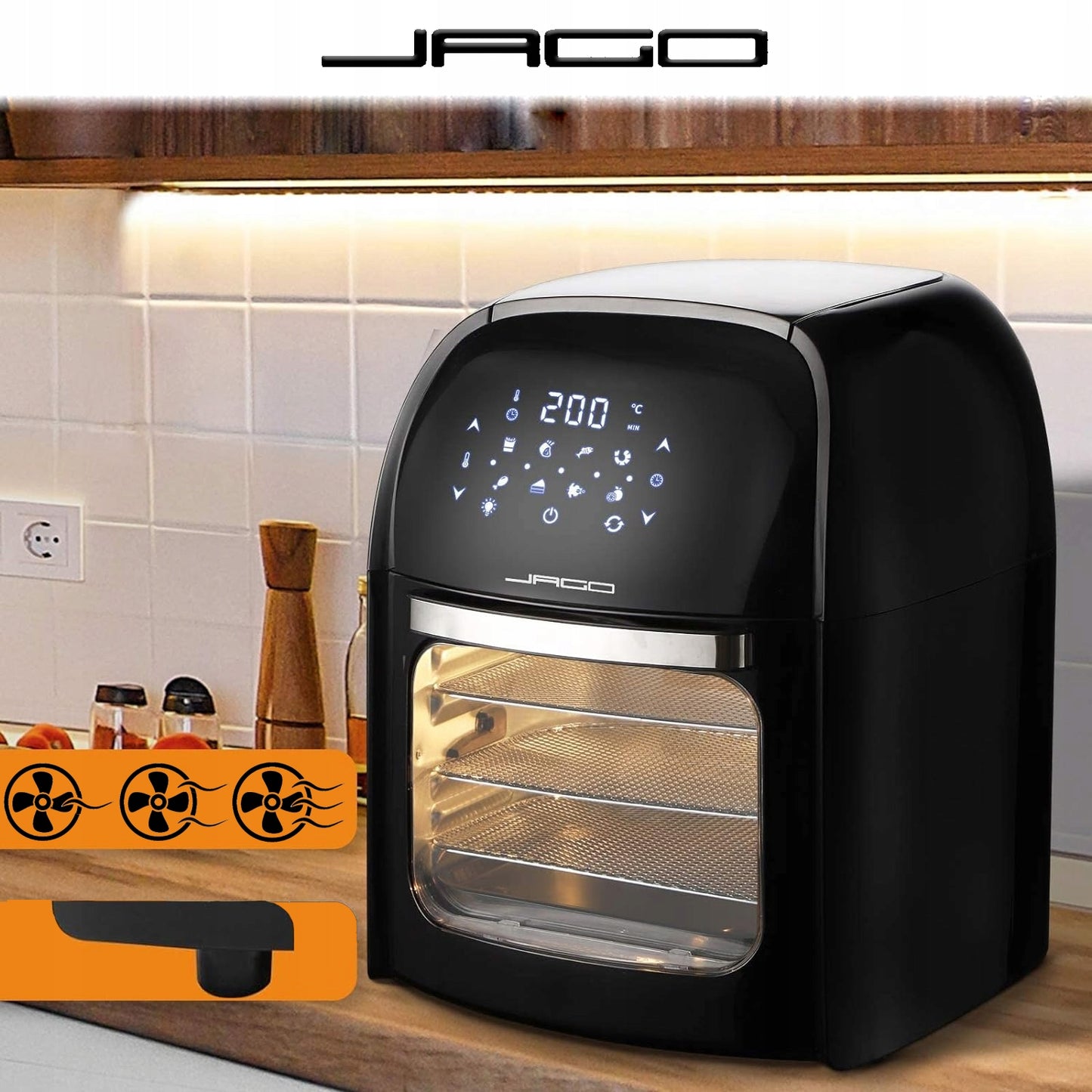 Karšto oro gruzdintuvė "Multicooker Air Fryer Jago JG80700"