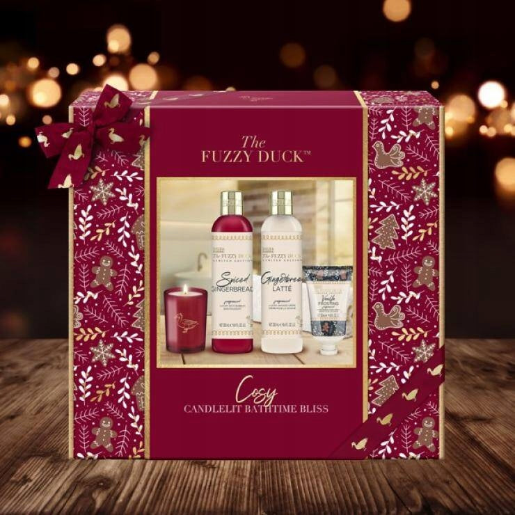 Baylis & Harding kūno ir vonios kosmetikos dovanų rinkinys su žvake „Gingerbread“
