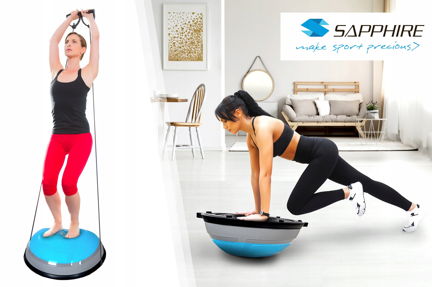 Balansinis treniruoklis su rankenomis Sapphire SG-066