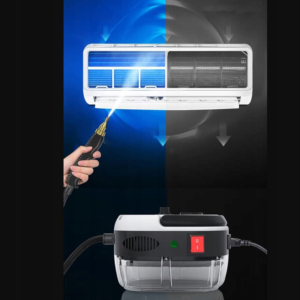 Galingas 2500W garų valytuvas su 1000 ml talpa ir 3 šepetėliais
