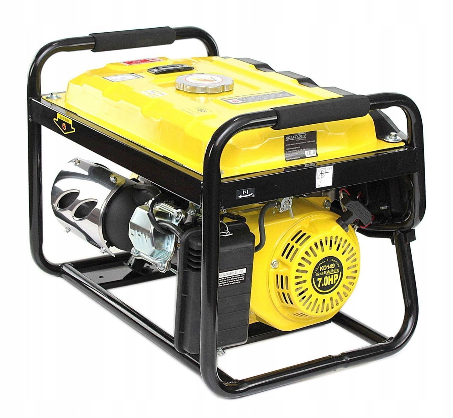 Benzininis elektros generatorius 3500 W, 230 V, 7 AG, AVR, LCD ekranas Kraft&Dele KD148