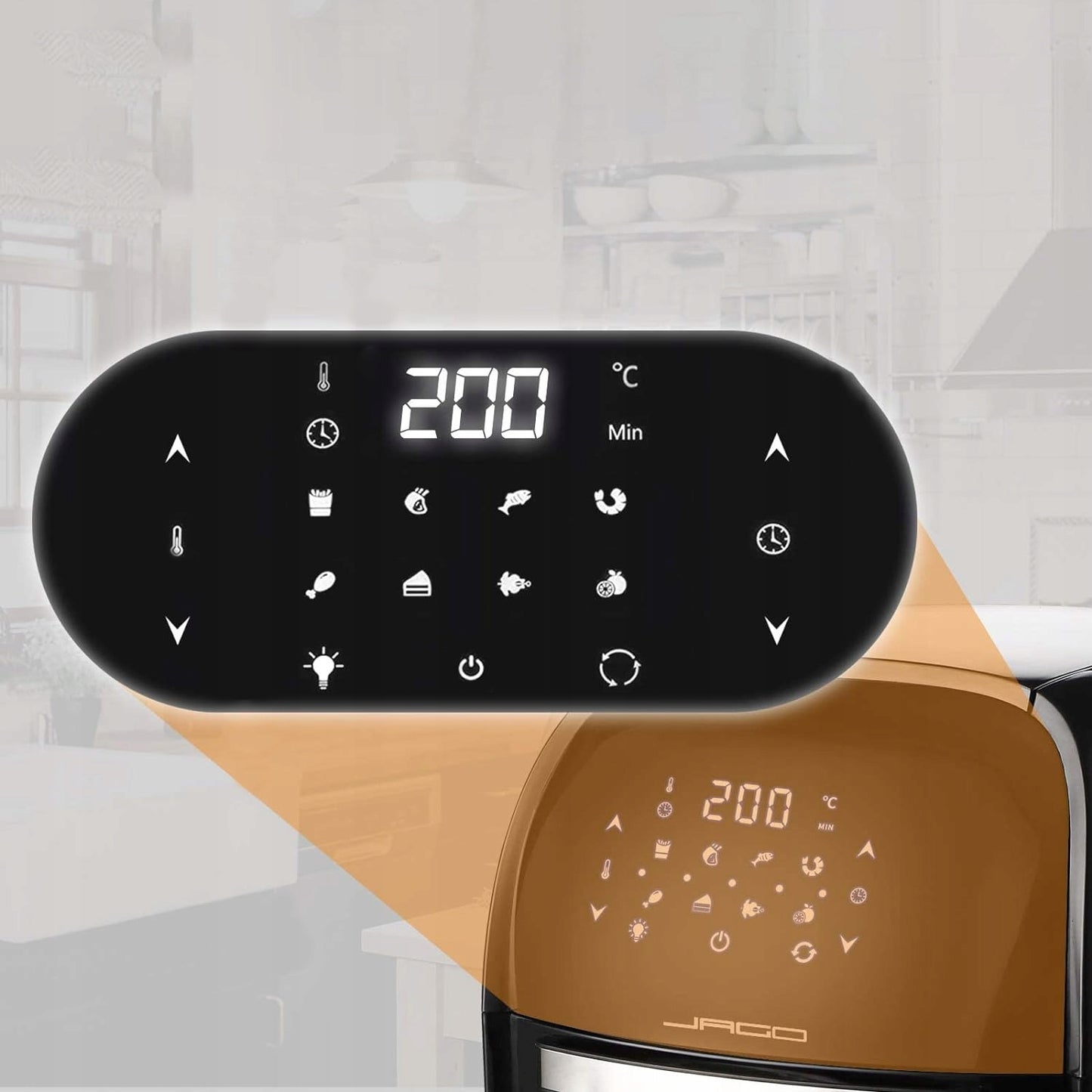 Karšto oro gruzdintuvė "Multicooker Air Fryer Jago JG80700"