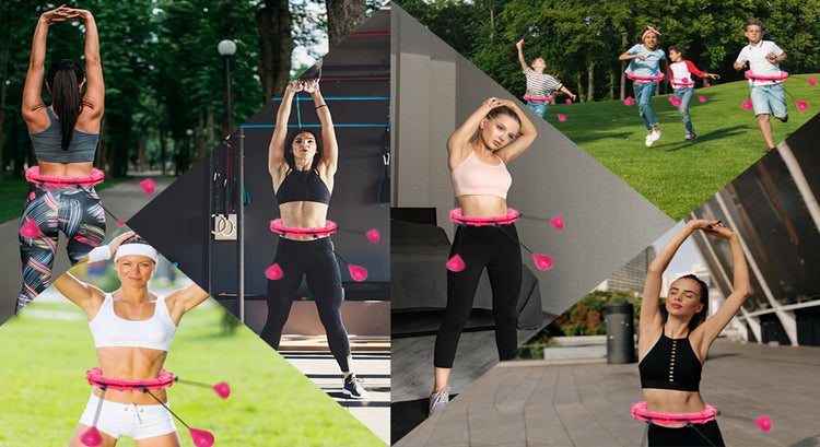 Treniruočių lankas „MSport Hula Hoop“ – nuotrauka 7