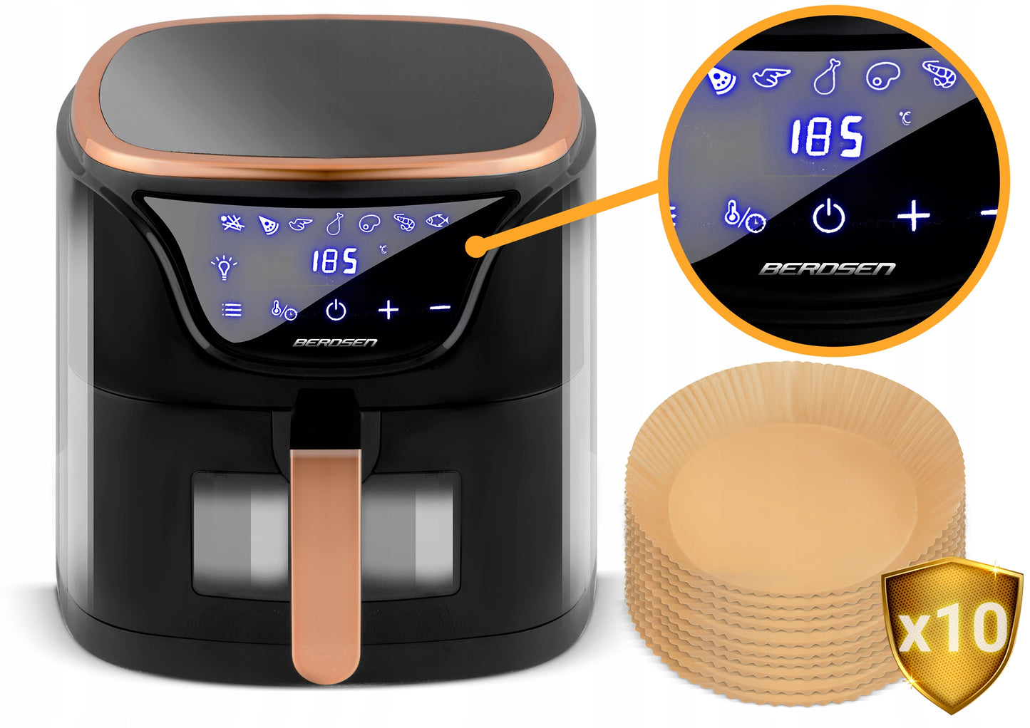 Berdsen karšto oro gruzdintuvė 5 l 1500w