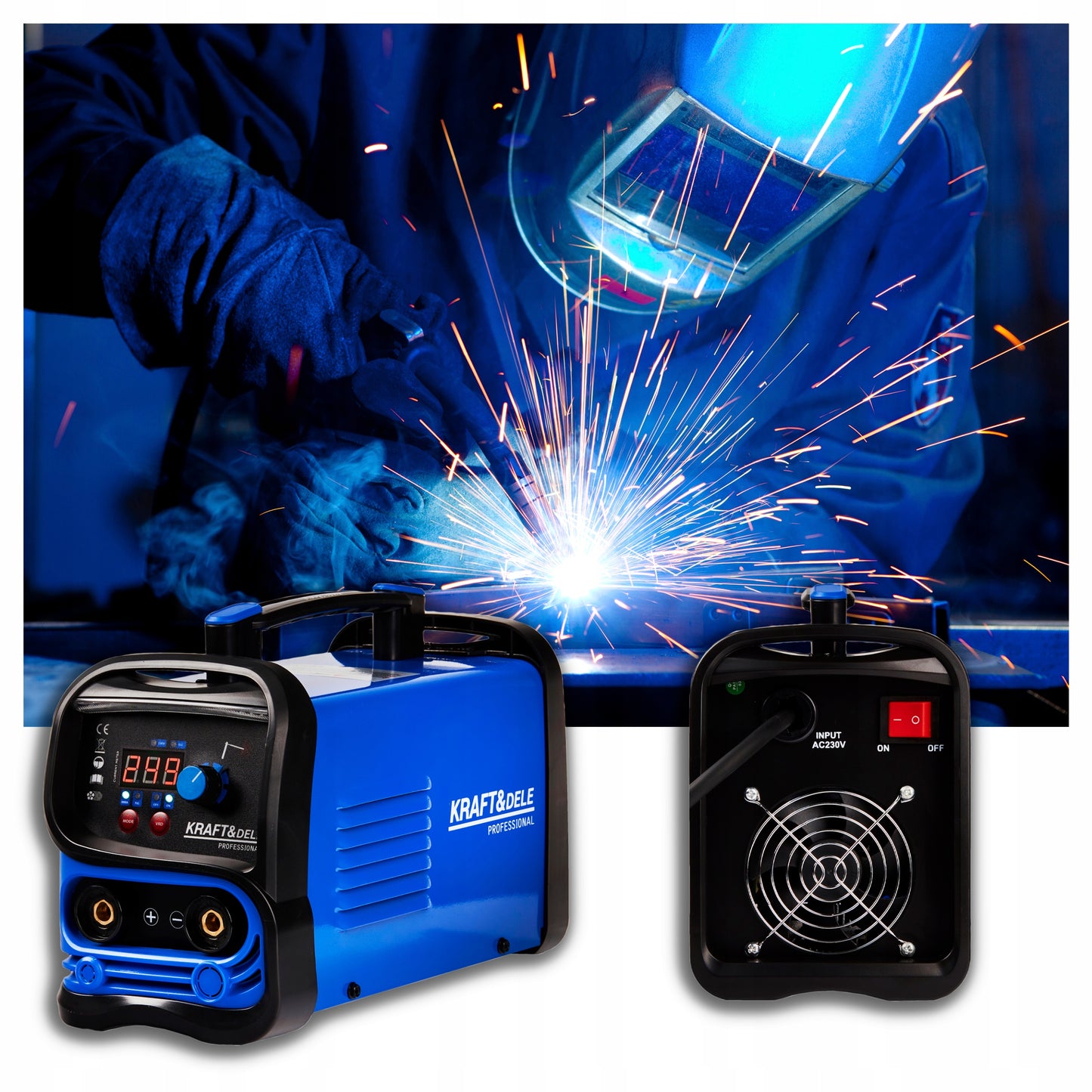 Inverterinis suvirinimo aparatas KRAFT&DELE KD1880 – 350A 3IN1 MMA, LIFT TIG, IGBT