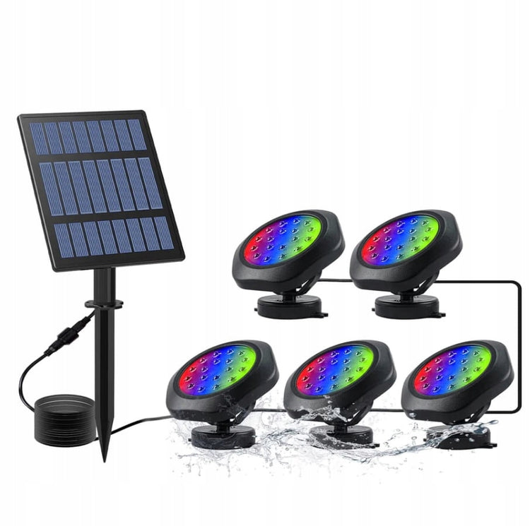 Saulės šviestuvų komplektas „S5403 RGB“, 5 × 1 W – nuotrauka 5
