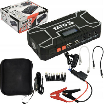 Automobilio paleidimo įrenginys ir išorinė baterija 12000 mAh su LCD ekranu YATO YT-83082