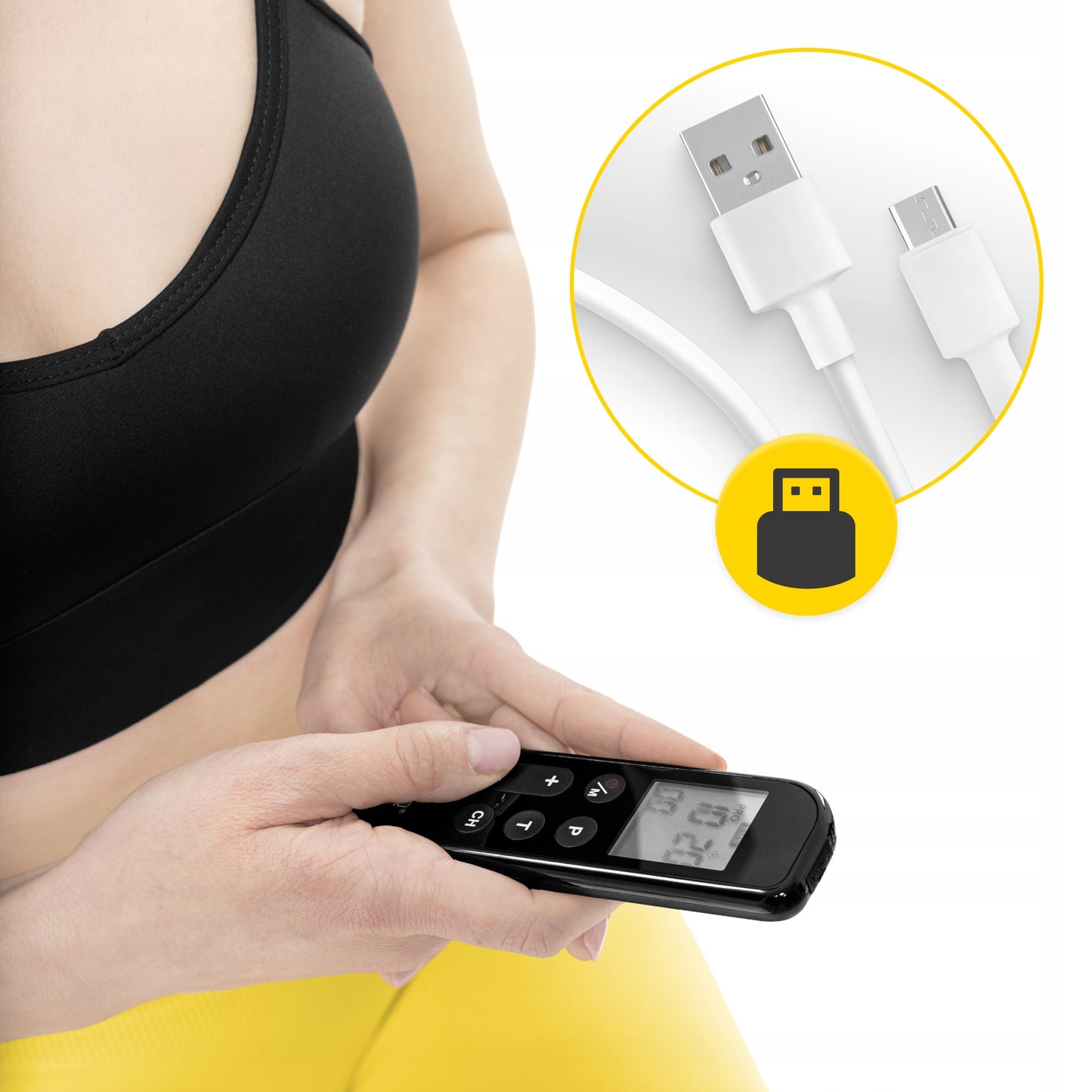 EVO 4FIZJO 3-in-1 belaidis raumenų ir nervų elektrostimuliatorius su USB įkrovimu – TENS, EMS, MASS funkcijos