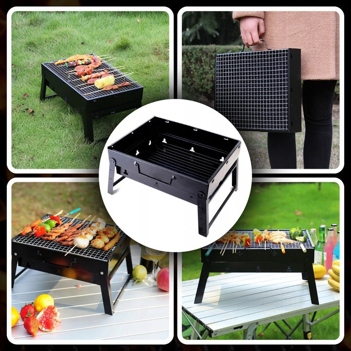 Sulankstomas turistinis anglinis grilis – patogus sprendimas bet kuriai išvykai BBQ