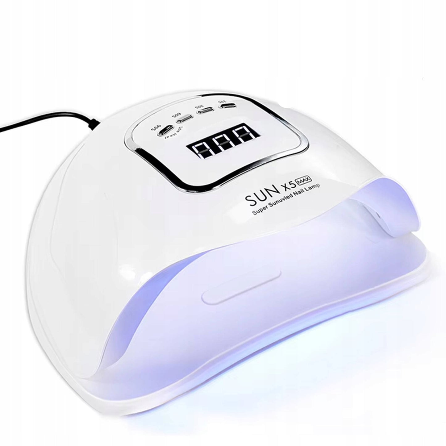 UV/LED nagų lempa SUN X5 MAX – 180 W galia, 57 LED diodai, LCD ekranas