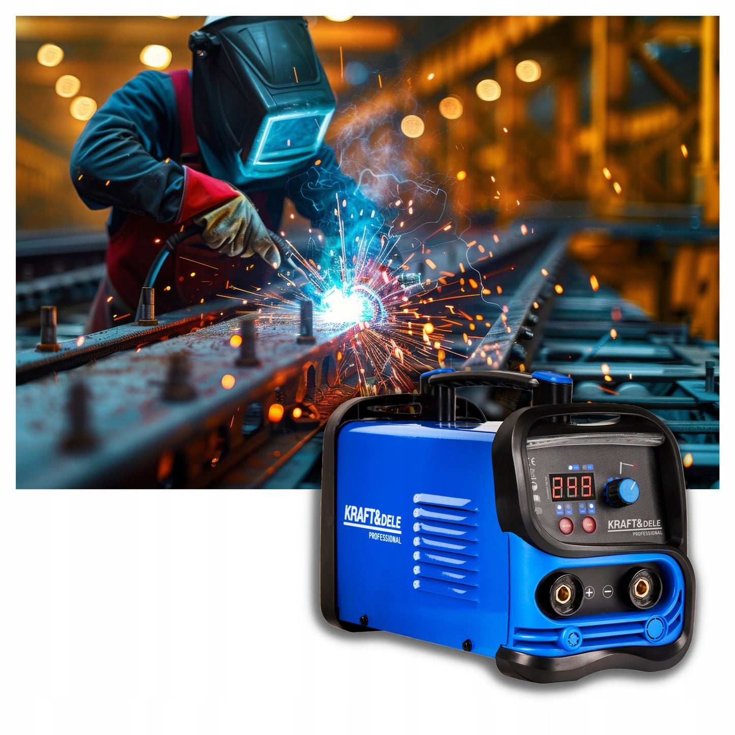 Inverterinis suvirinimo aparatas KRAFT&DELE KD1880 – 350A 3IN1 MMA, LIFT TIG, IGBT