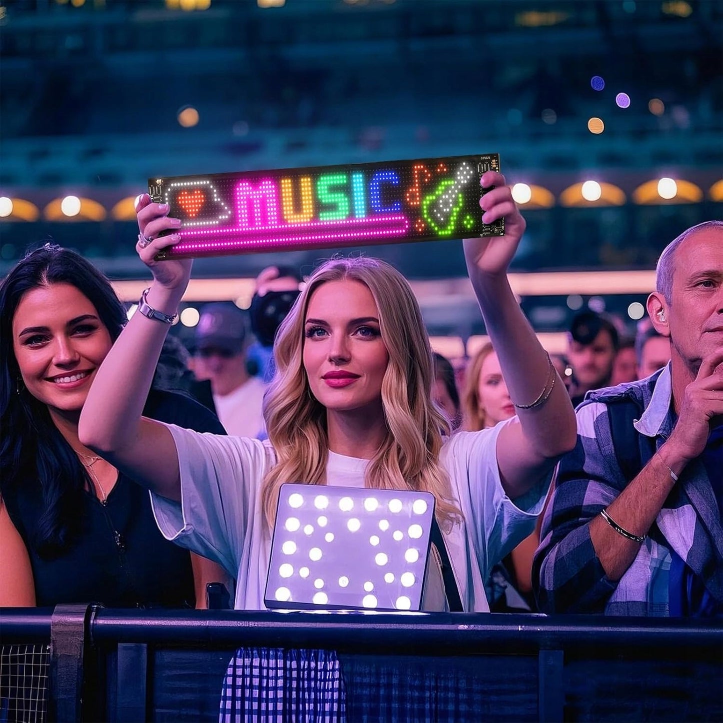 Lankstus programuojamas LED ekranas su RGB apšvietimu ir „Bluetooth“ valdymu