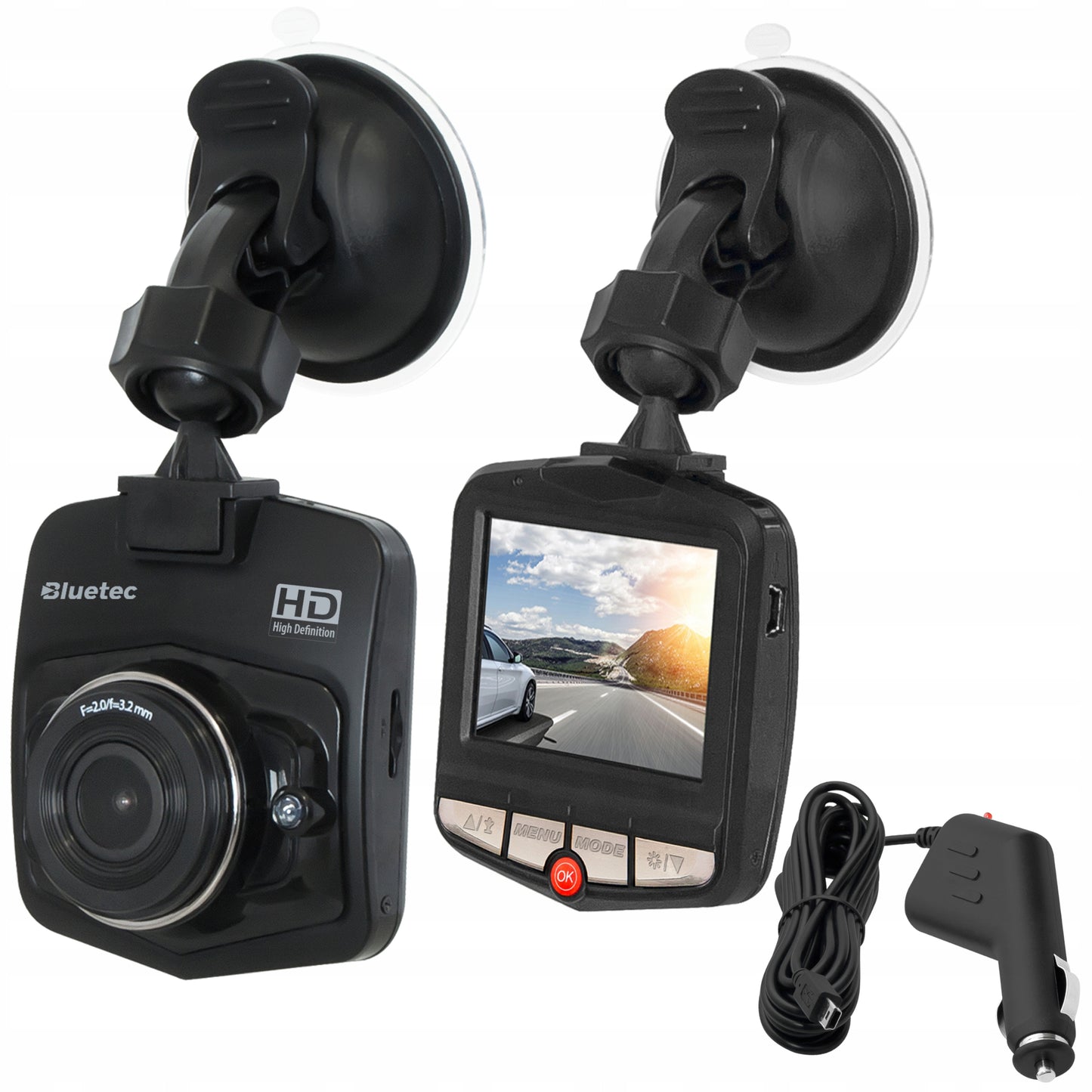 Automobilinis vaizdo registratorius Bluetec Blackbox F270 – Full HD, 140° kampas, naktinis režimas