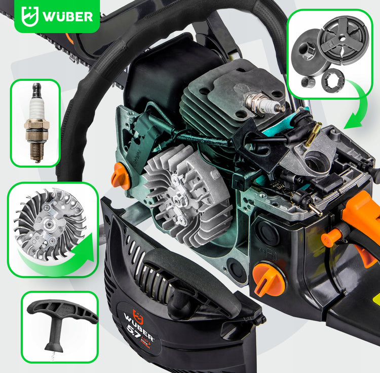 Benzininis pjūklas „Wuber WR-GCS-570“ – nuotrauka 11