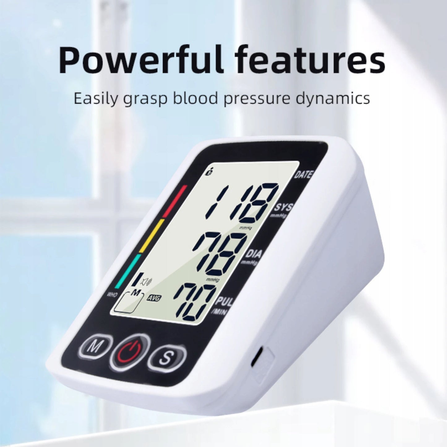 Elektroninis žastinis kraujospūdžio matuoklis BW-750b+ su LCD ekranu ir matavimų atmintimi (22–32 cm)