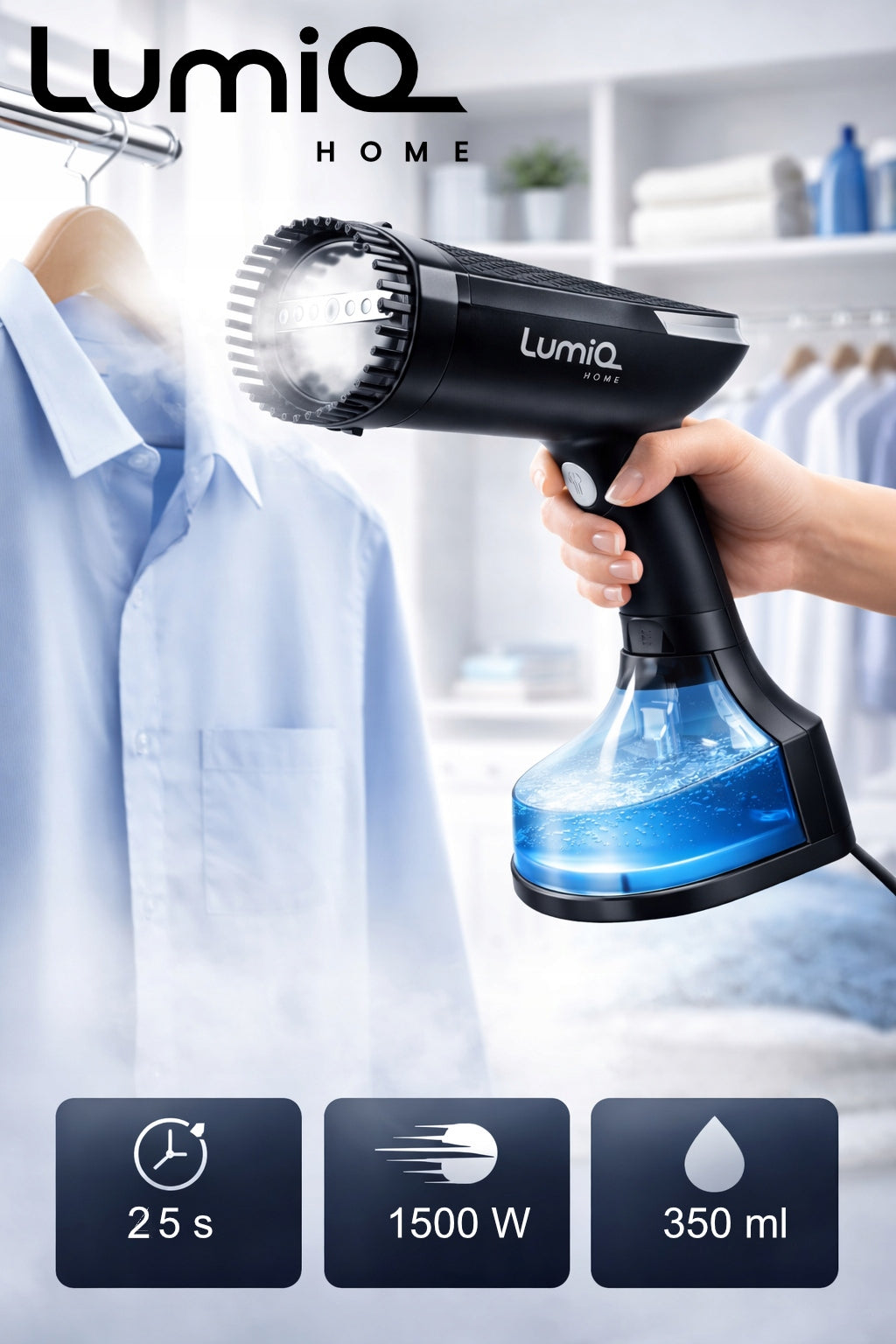 Garų lygintuvas LumiQ HOME KY-009 1900 W