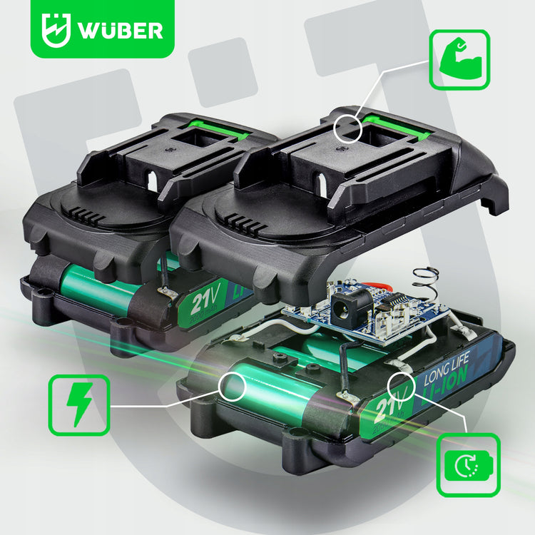 Akumuliatorinis šakų pjūklas „Wuber WR-CCS-21V“ – nuotrauka 7