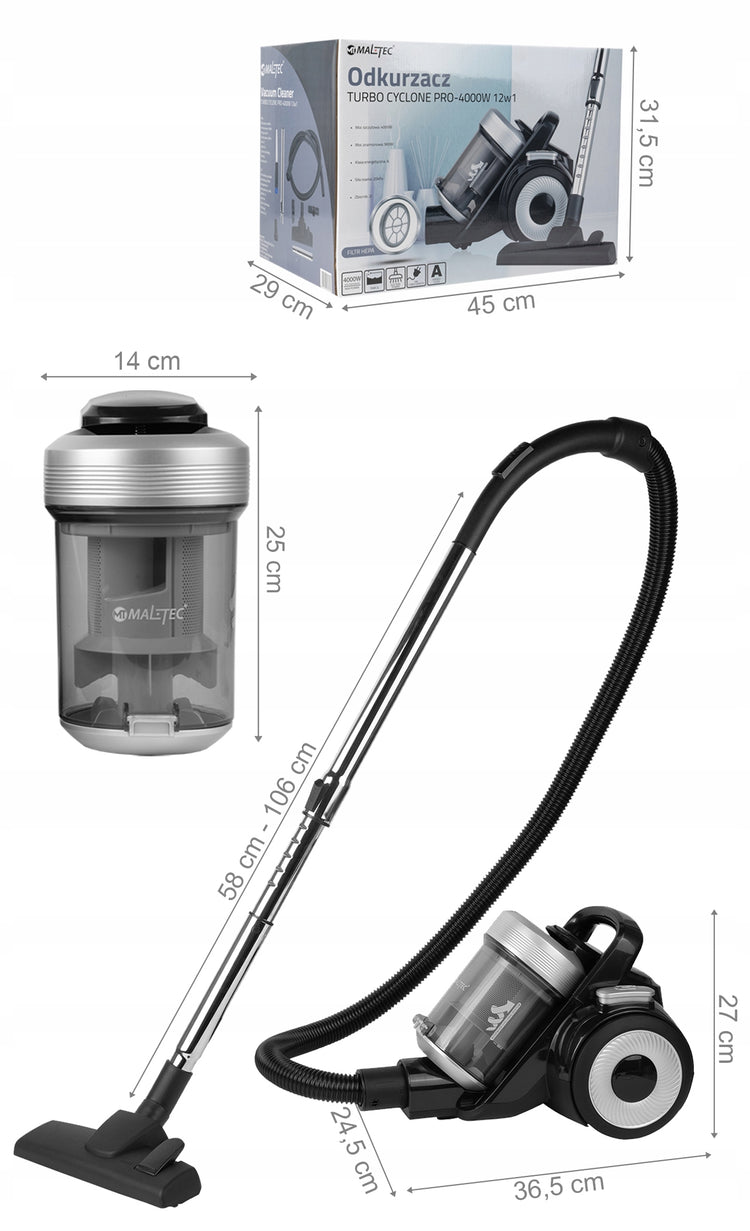 Dulkių siurblys „Maltec Turbo Cyclone Pro-4000W“ – nuotrauka 7