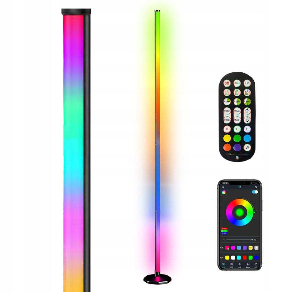 RGB LED kampinė lempa su nuotolinio valdymo pultu ir muzikos funkcija