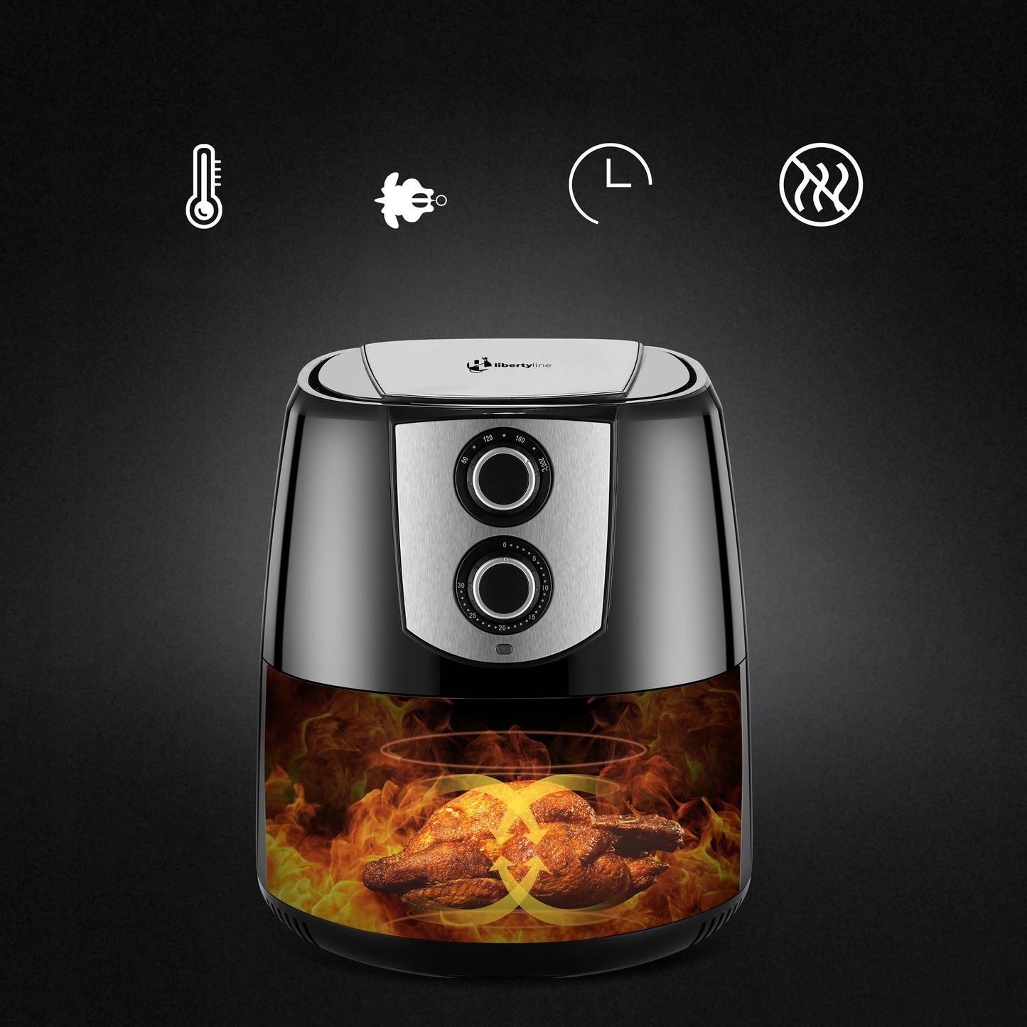 Karšto oro gruzdintuvė Fat-Free Air Fryer Libertyline 3.5L 1400W