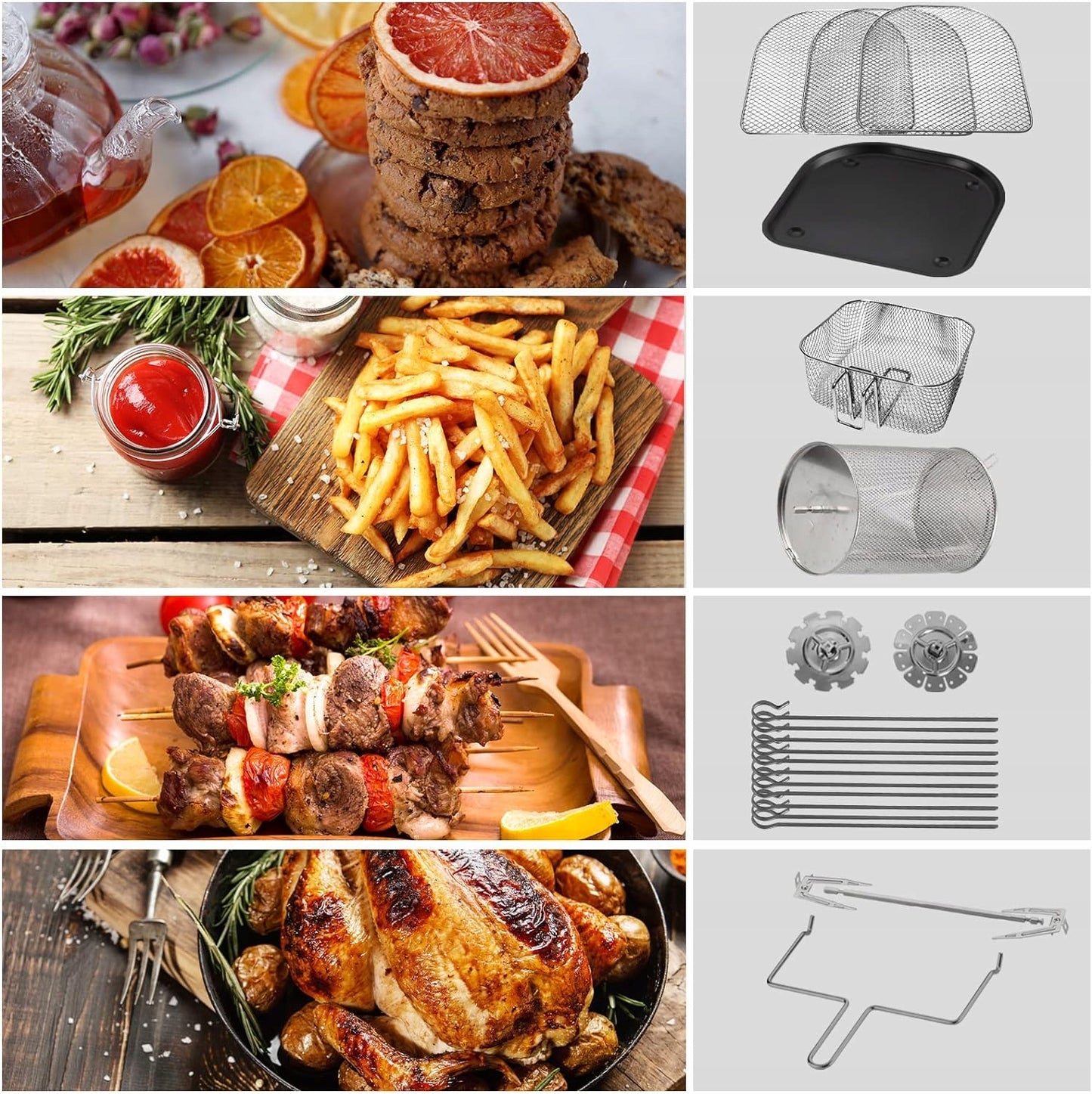 Karšto oro gruzdintuvė "Multicooker Air Fryer Jago JG80700"