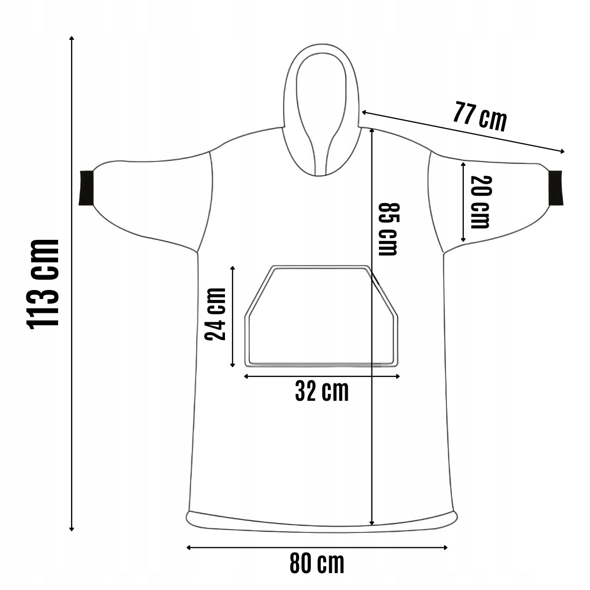 Šiltas hood`is- džemperis – pledas 2in1 | NAVY mėlynas