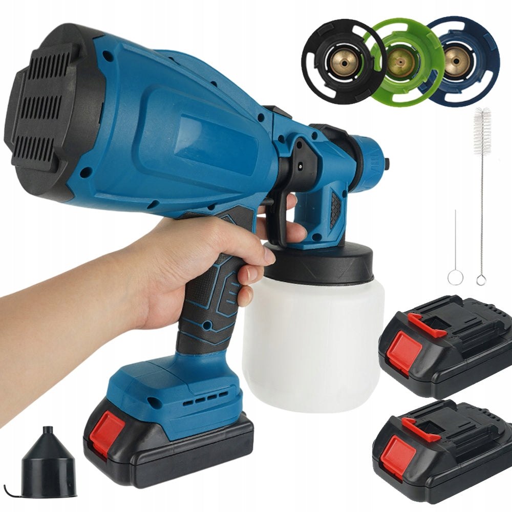 Belaidis akumuliatorinis dažymo pistoletas – 1l talpa Bedee 18v