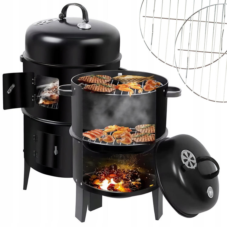 Sodo grilis – rūkymo krosnelė 3in1 su termometru | Curron SmokeHouse GM8000
