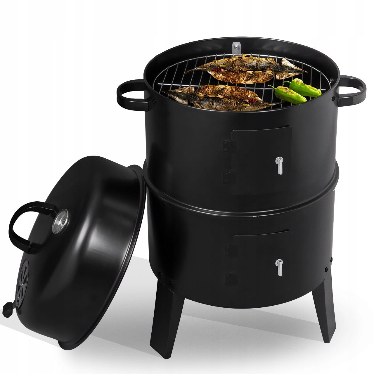 Sodo grilis – rūkymo krosnelė 3in1 su termometru | Curron SmokeHouse GM8000