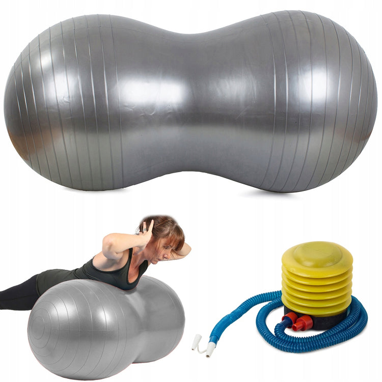 Dvigubas gimnastikos kamuolys su pompa, 40 cm – nuotrauka 1