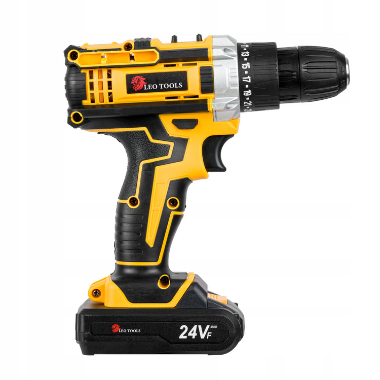 Gręžtuvas-suktuvas „Leo Tools“, 24 V, 2 akum. – nuotrauka 6