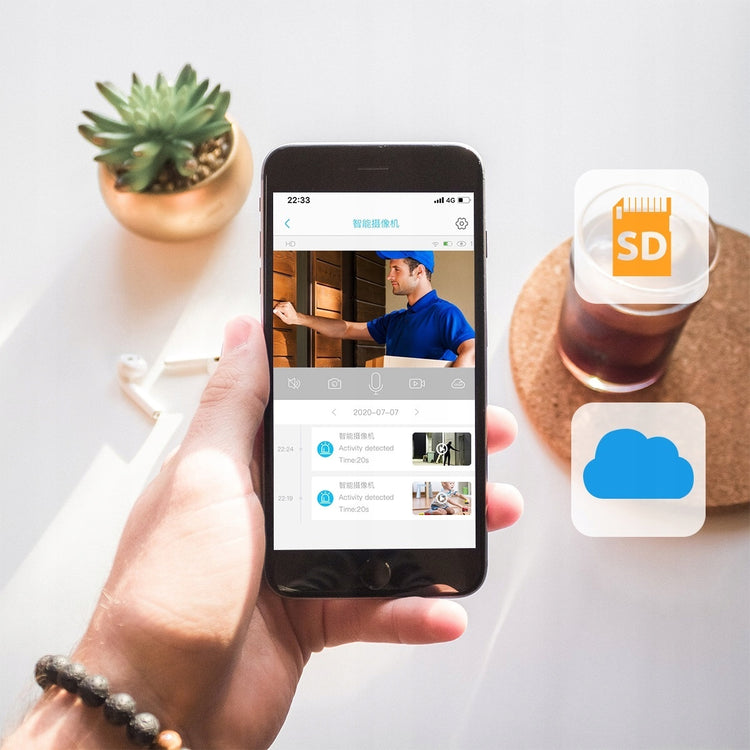 Laikrodis su integruota Wi-Fi kamera, Full HD
