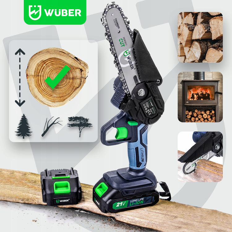 Akumuliatorinis šakų pjūklas „Wuber WR-CCS-21V“ – nuotrauka 11