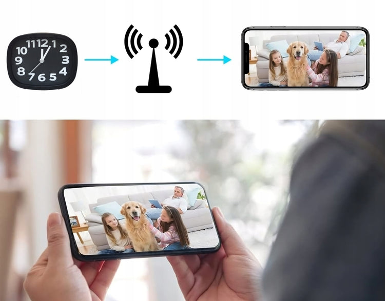 Laikrodis su integruota mini Wi-Fi kamera