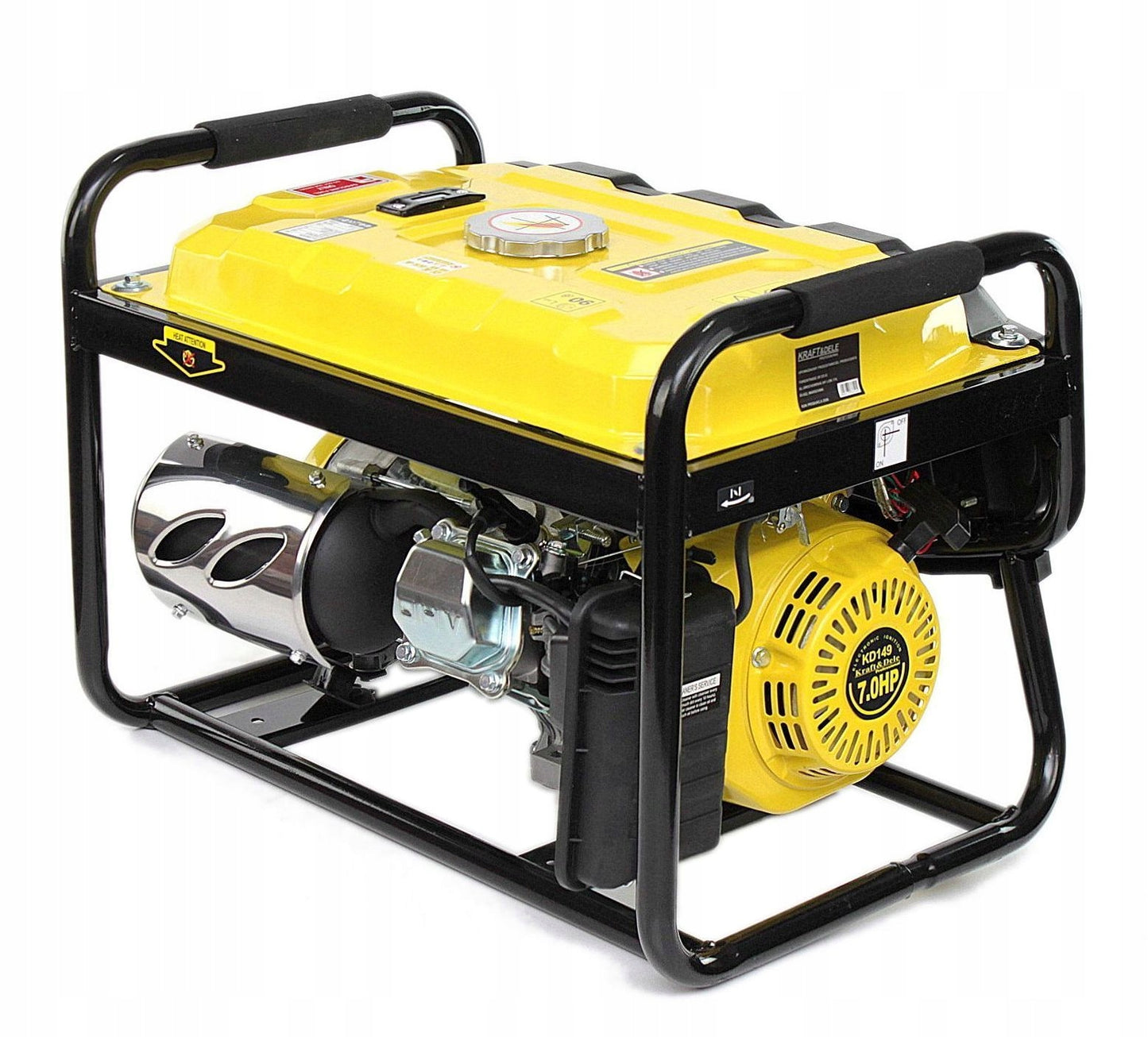 Benzininis elektros generatorius 3500 W, 230 V, 7 AG, AVR, LCD ekranas Kraft&Dele KD148