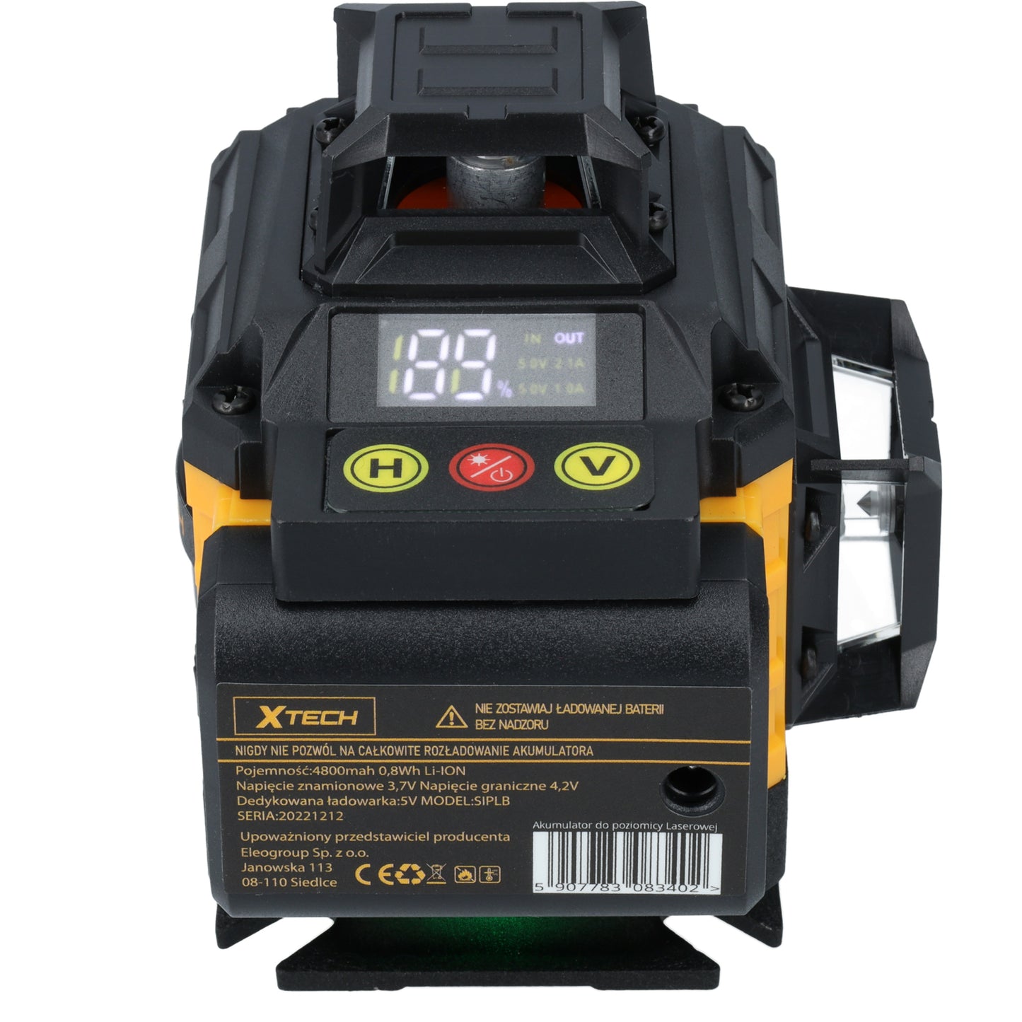 Kryžminis lazerinis nivelyras su trikoju ir LCD ekranu Xtech