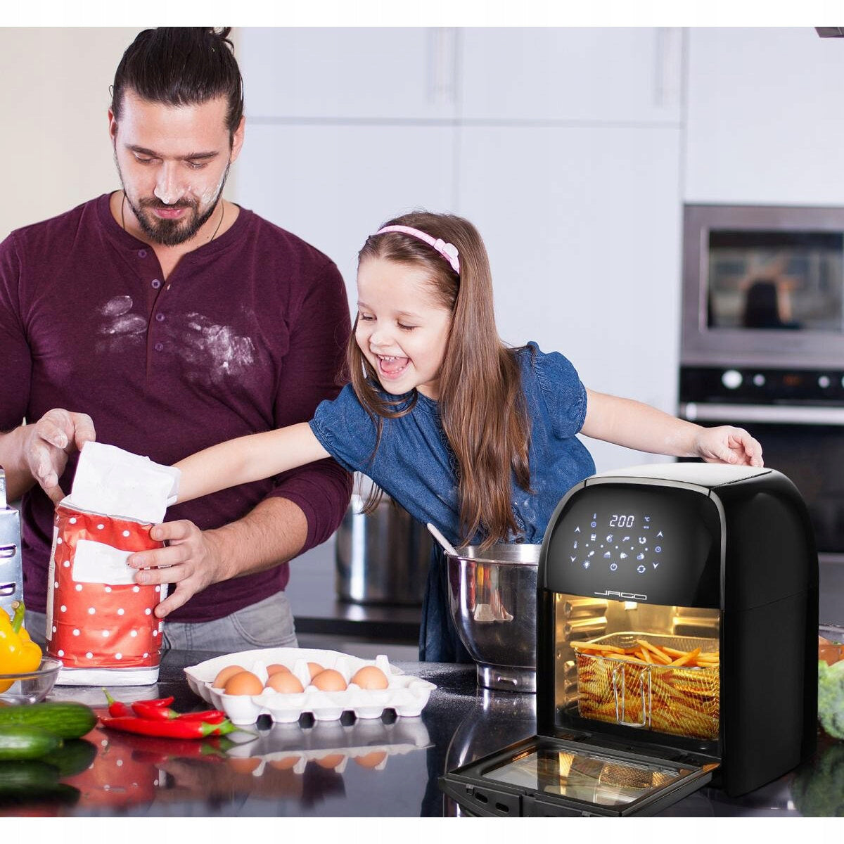 Karšto oro gruzdintuvė "Multicooker Air Fryer Jago JG80700"