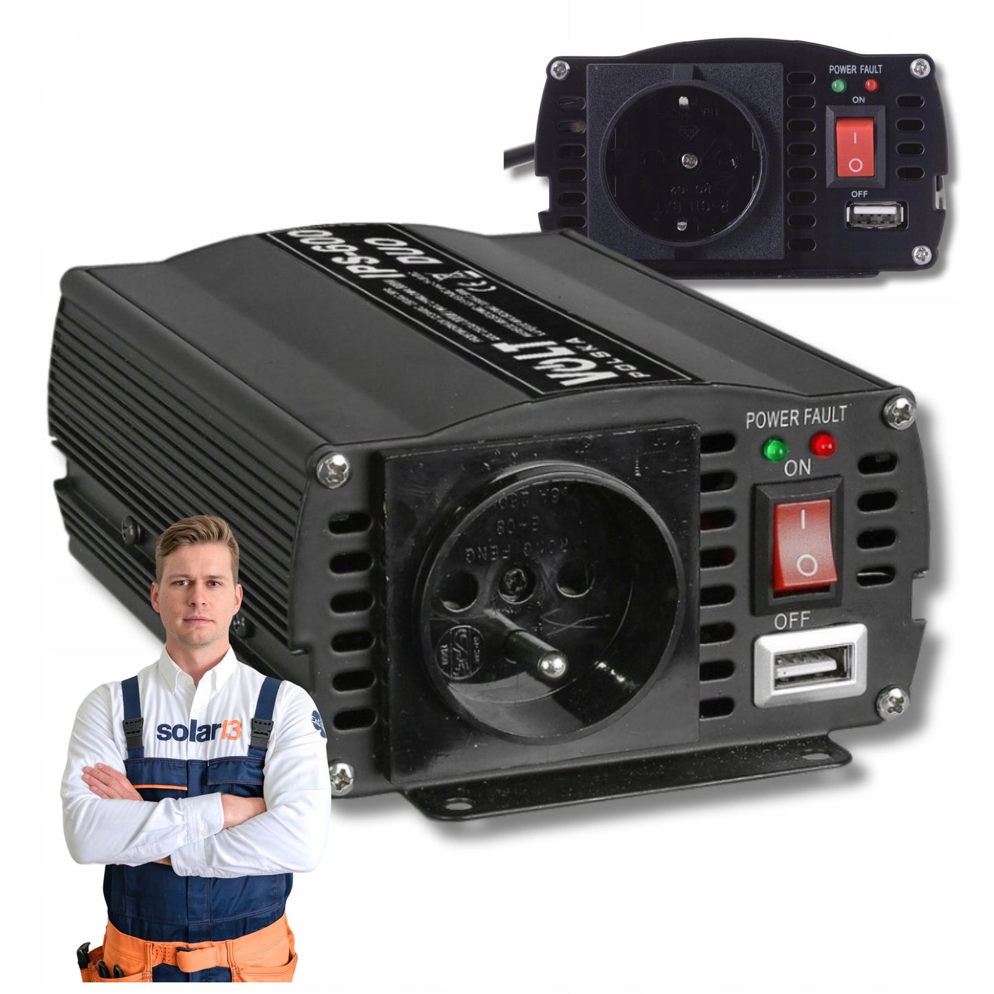 Įtampos keitiklis VOLT IPS 600 DUO | 12V/24V į 230V | 600W | Modifikuota sinusinė banga