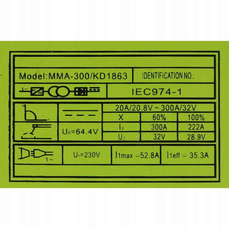 Inverterinis suvirinimo aparatas KRAFT&DELE KD1863 IGBT MMA 300A LCD 230V