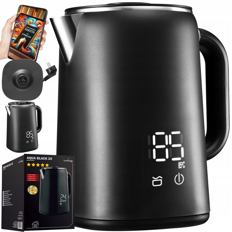 Elektrinis virdulys „Lehmann Aqua Black 2.0“, 1,7 l – nuotrauka 15