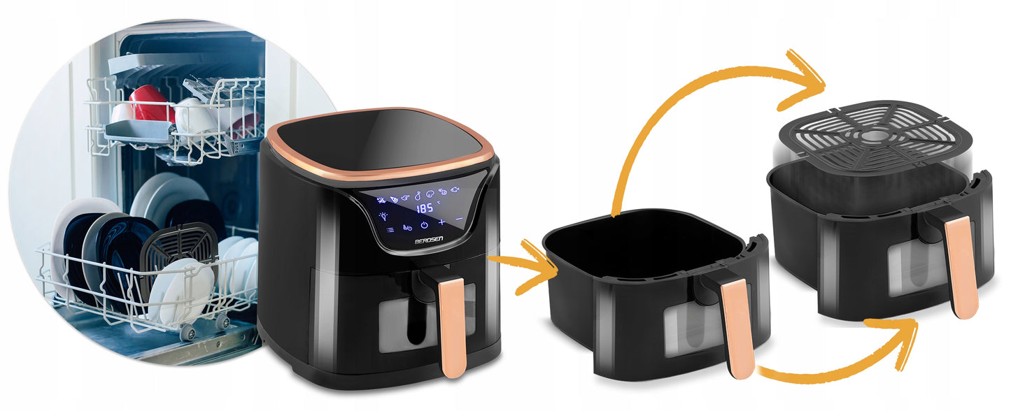 Berdsen karšto oro gruzdintuvė 5 l 1500w