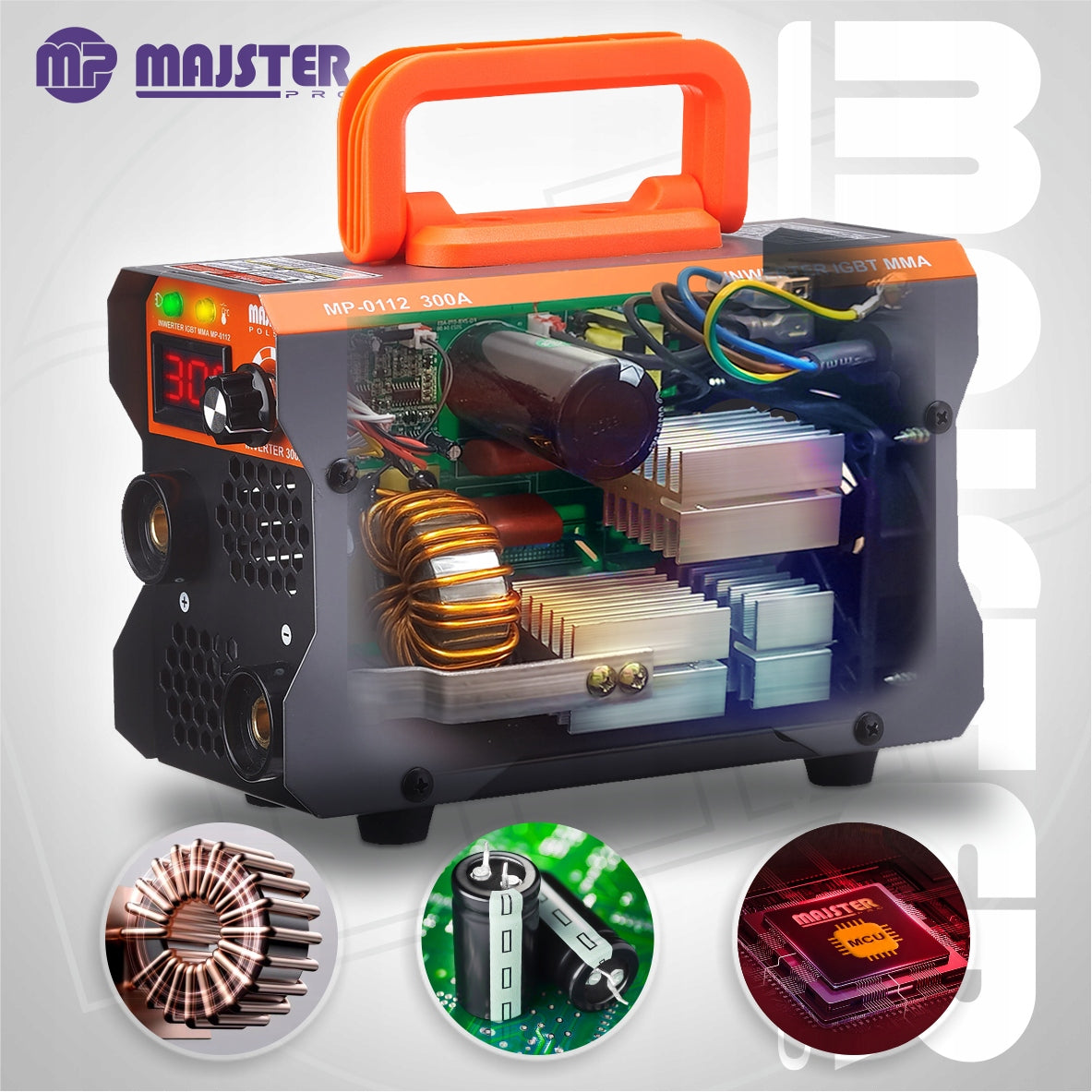 Inverterinis suvirinimo aparatas MMA TIG IGBT LCD Majster Poland MP-0112